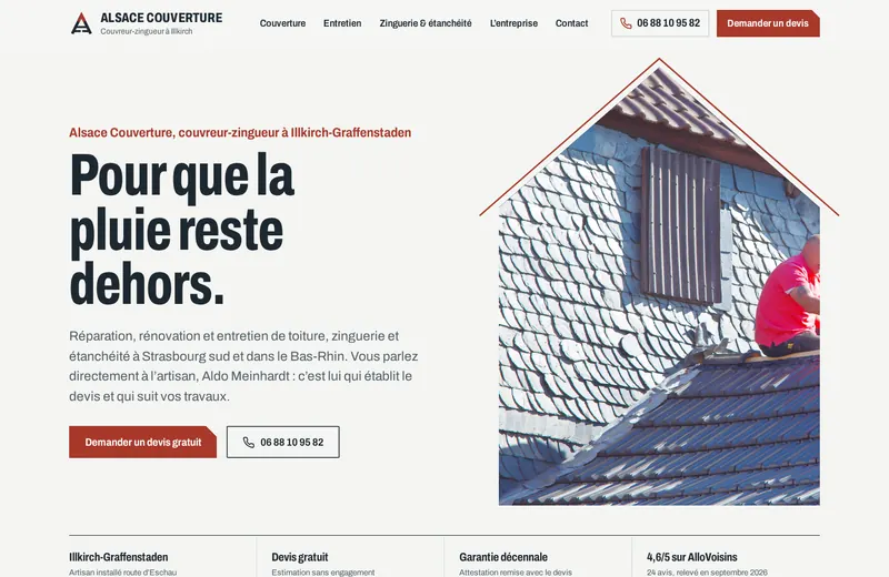 Page d'accueil du site Alsace Couverture